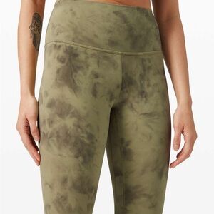 lululemon athletica align 28” diamond dye Green Leggings size 4